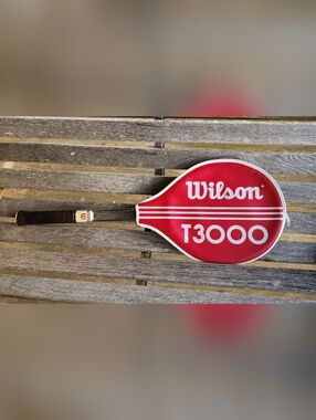 Classic VTG Wilson T3000 Alloy Tennis Racquet With Cover Sz. (L2)  Grip (4 1/4")